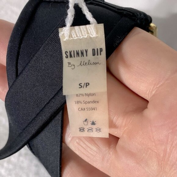 5/$25 Skinny Dip By Melissa Elegant Black Bikini Top S - Picture 3 of 5